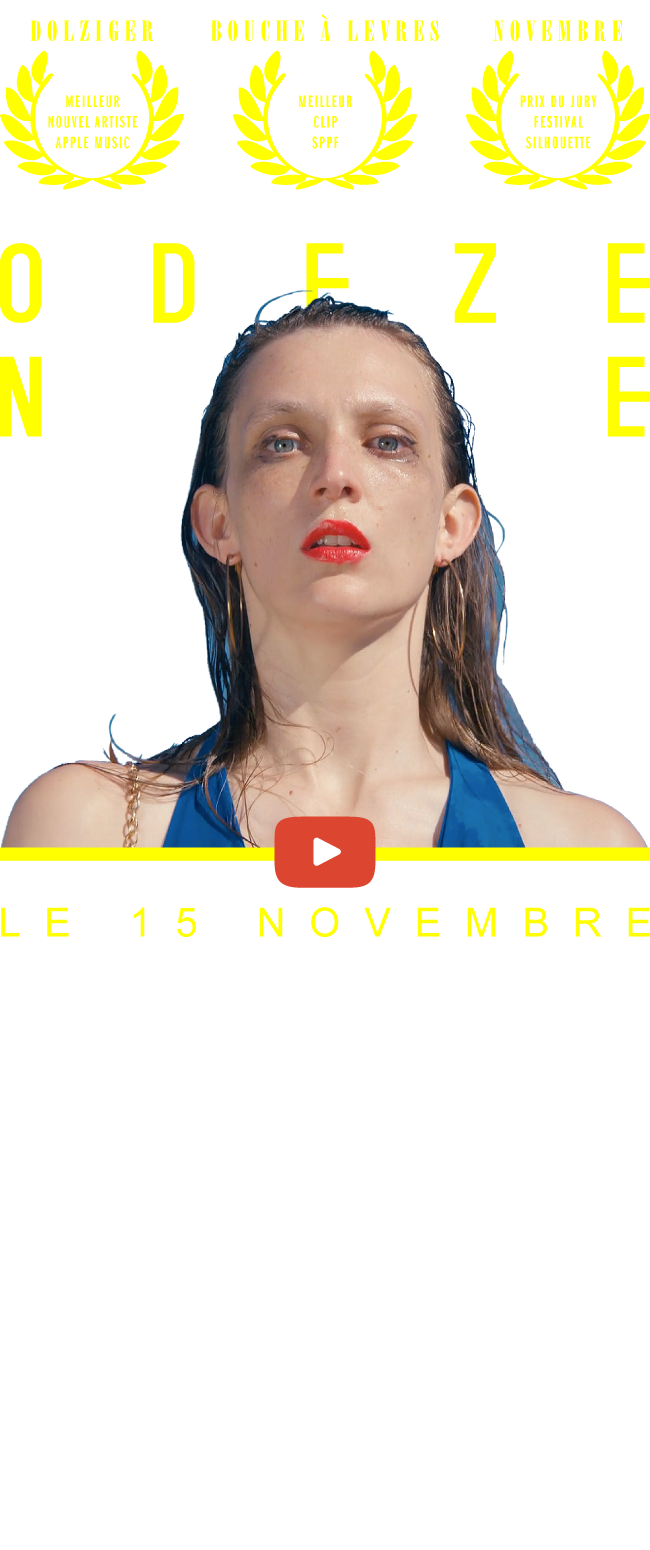 Odezenne : Meilleur nouvel artiste Apple Muic - Meilleur clip SPPF - Prix du Jury Festival SIlouhette